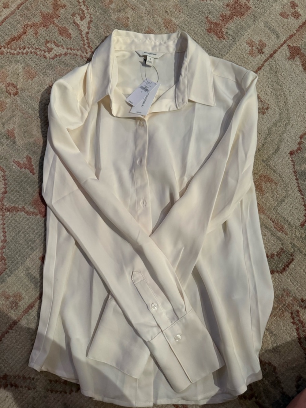 Banana Republic Cream Button-Front Blouse